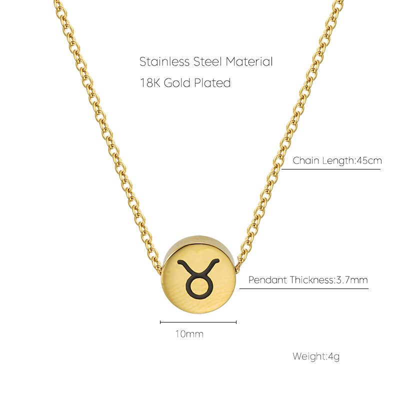gold plated zodiac necklace