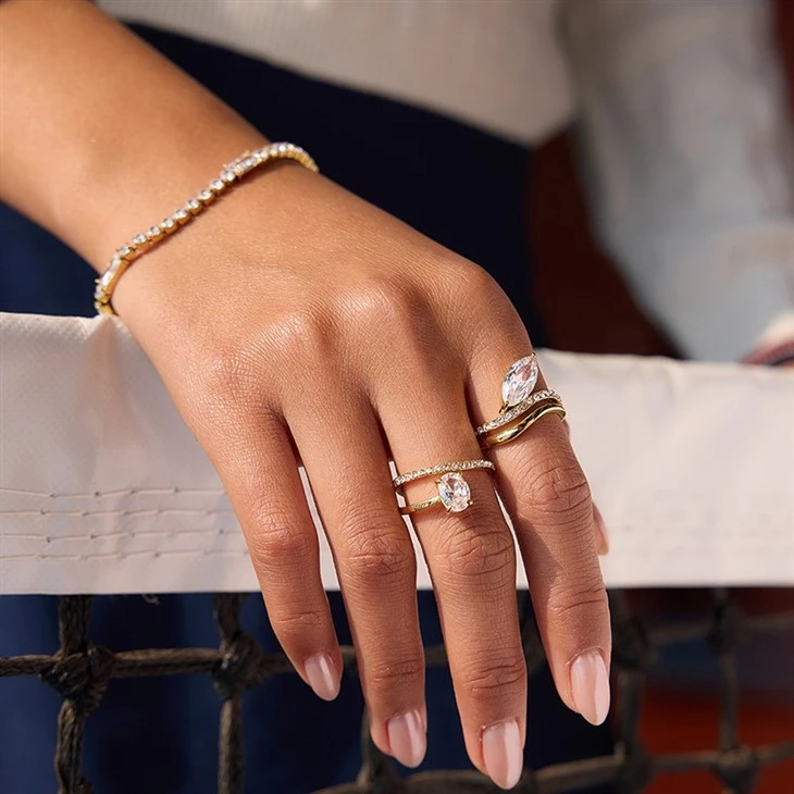 Half Eternity Wave Ring price