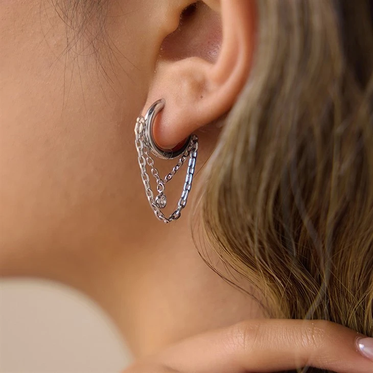 Modern Layer Chain Hoops best
