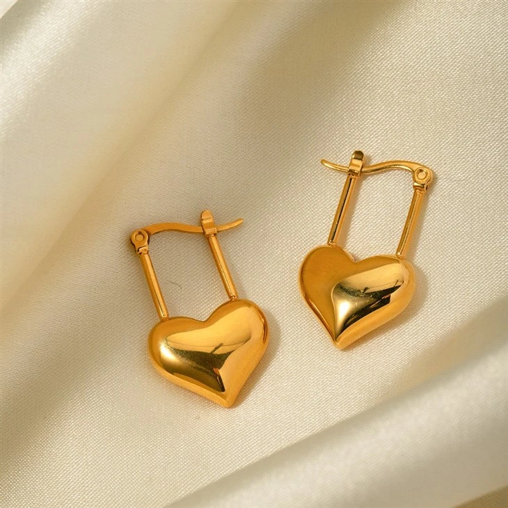 Stainless Steel Heart Earrings