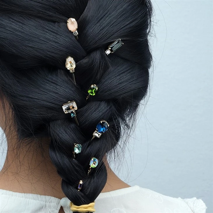 Stone Copper Bobby Pins